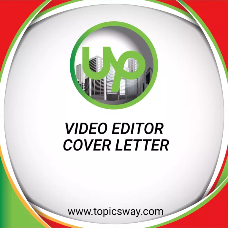 VIDEO EDITOR COVER LETTER